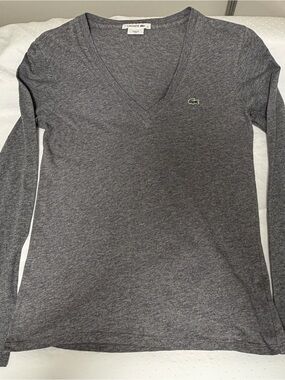 Lacoste Gray long sleeve Tee